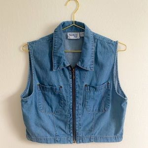 Vintage Denim Crop Top